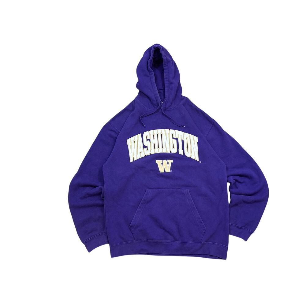 UW Huskies patch Washington W Spell out purple hoodie Reebok Heisman Large